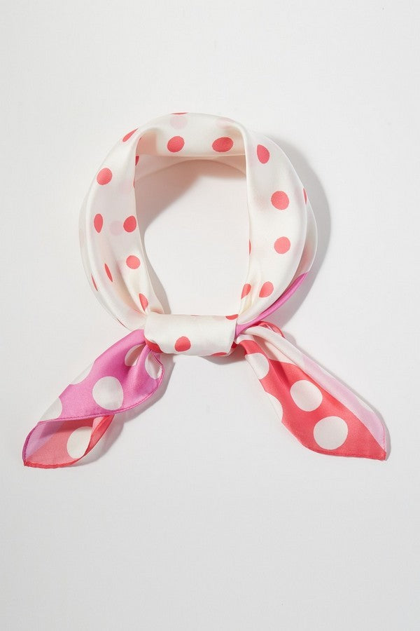 When In Rome Satin Polka Dot Scarf