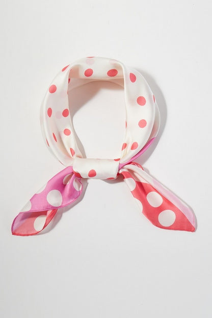 When In Rome Satin Polka Dot Scarf