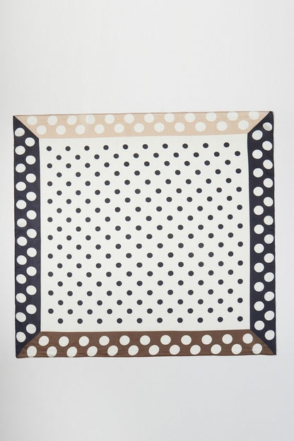 When In Rome Satin Polka Dot Scarf