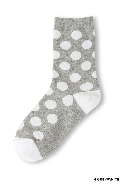 Polka Dot Crew Socks