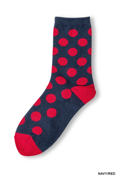 Polka Dot Crew Socks