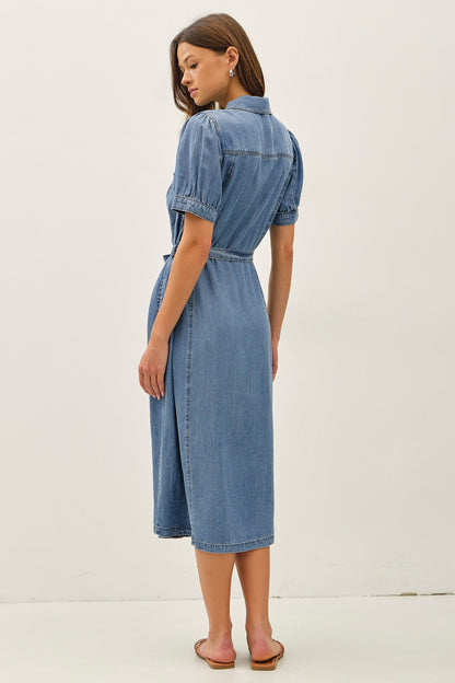 Always A Classic Tencel Midi Shirt Dress