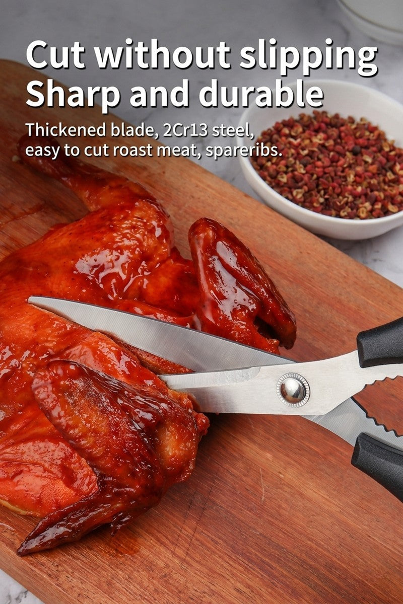 Stainless Steel BBQ + Kitchen Scissors