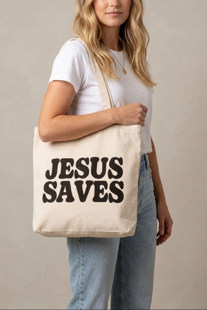 Faith Graphic Canvas Tote Bag