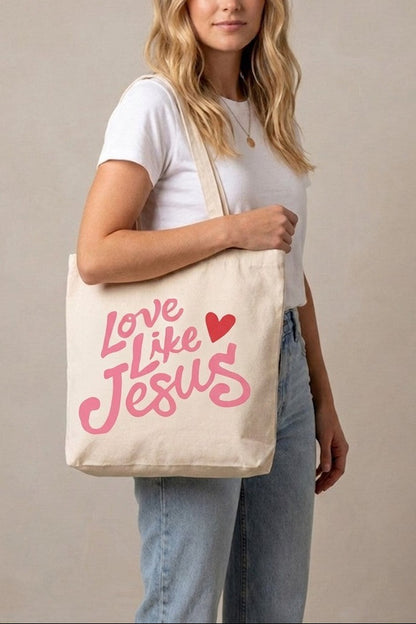 Faith Graphic Canvas Tote Bag