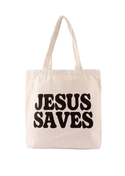 Faith Graphic Canvas Tote Bag