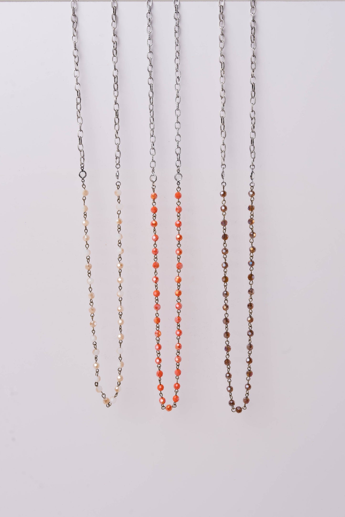 Long Glass Beaded Necklace