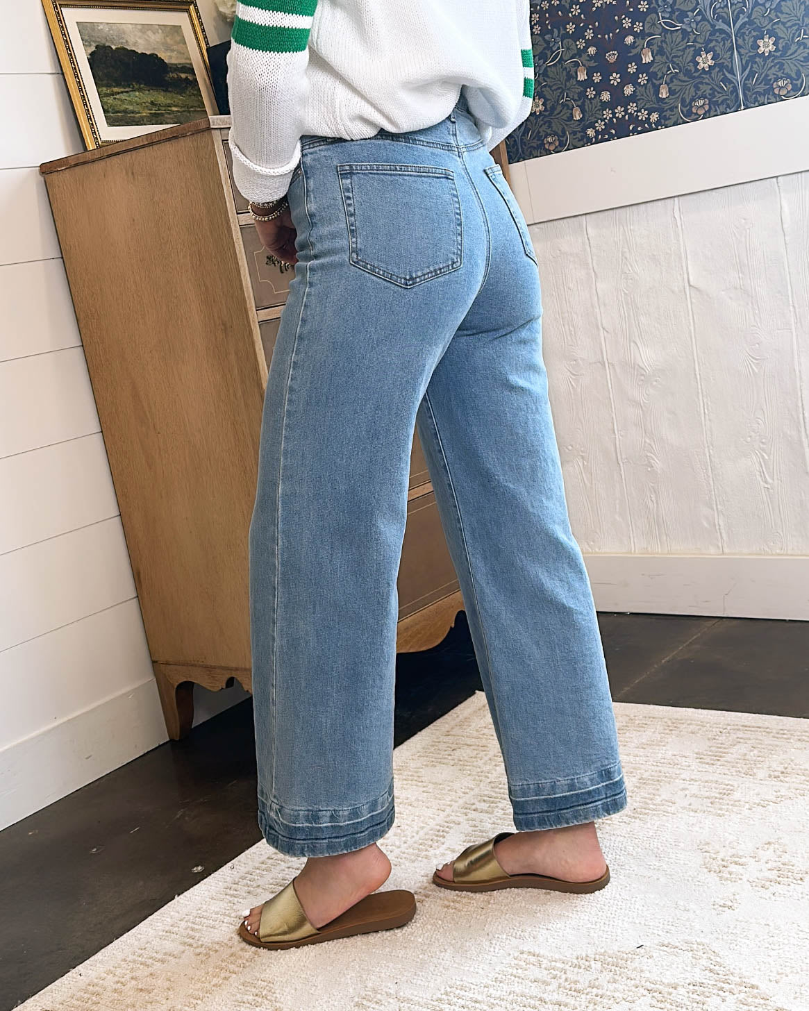 White Birch | Whitney High Rise Wide Leg Jeans