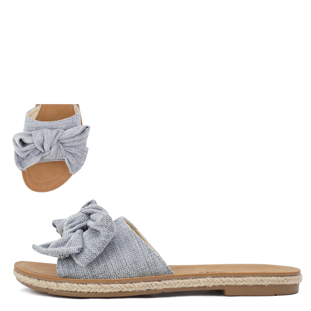 Soda | Script Bow Slide Sandal