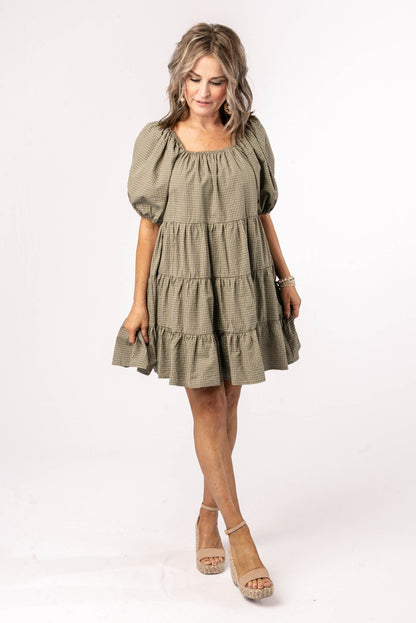 Gingham Tiered Dresses