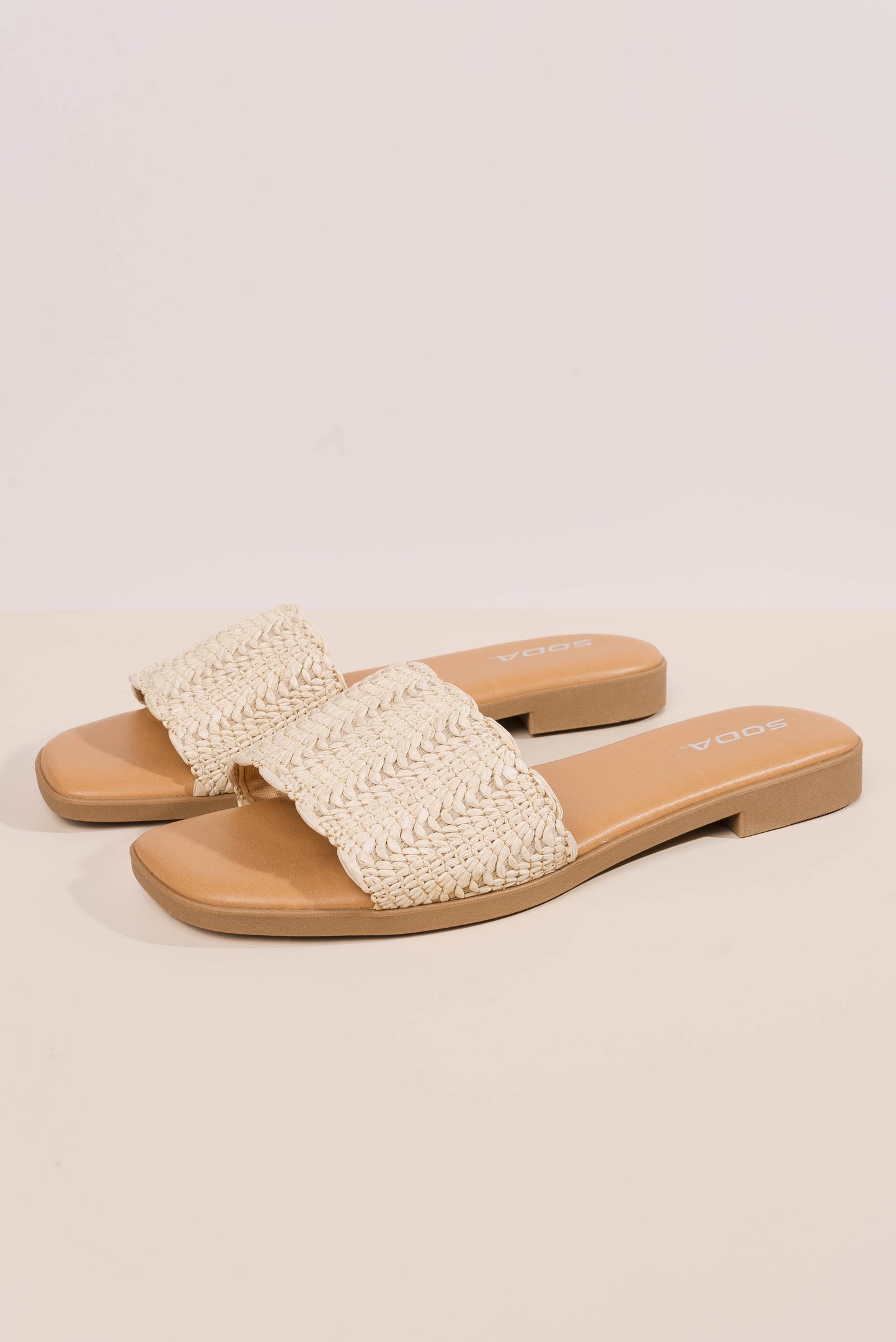Soda | Screen Raffia Slide Sandal
