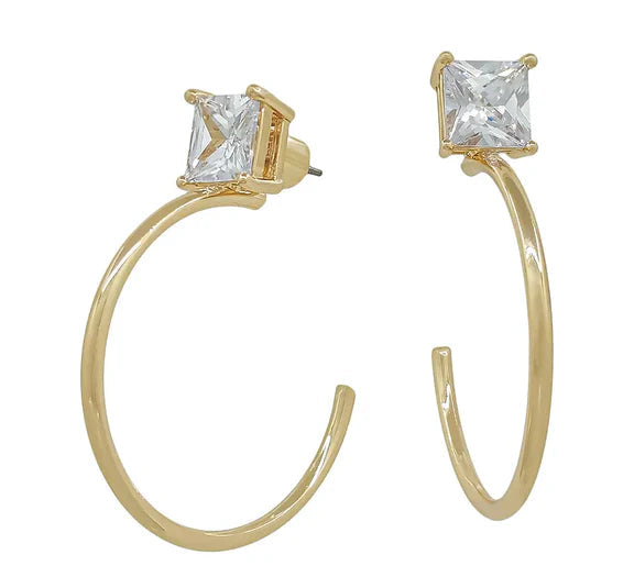 Sweet Sparkle CZ Hoop Earrings