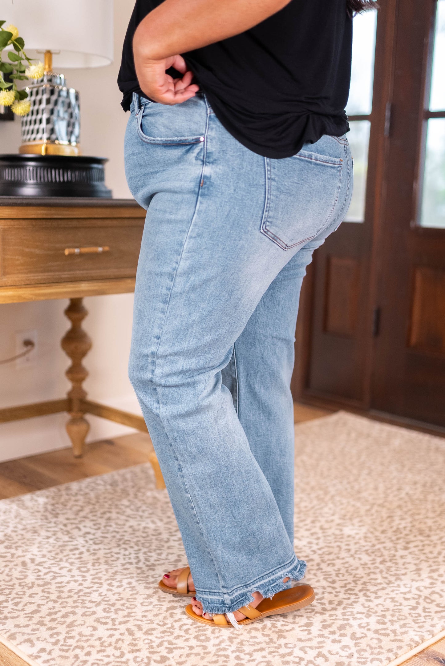 Risen Denim | Chloe High Rise Straight Leg Jeans