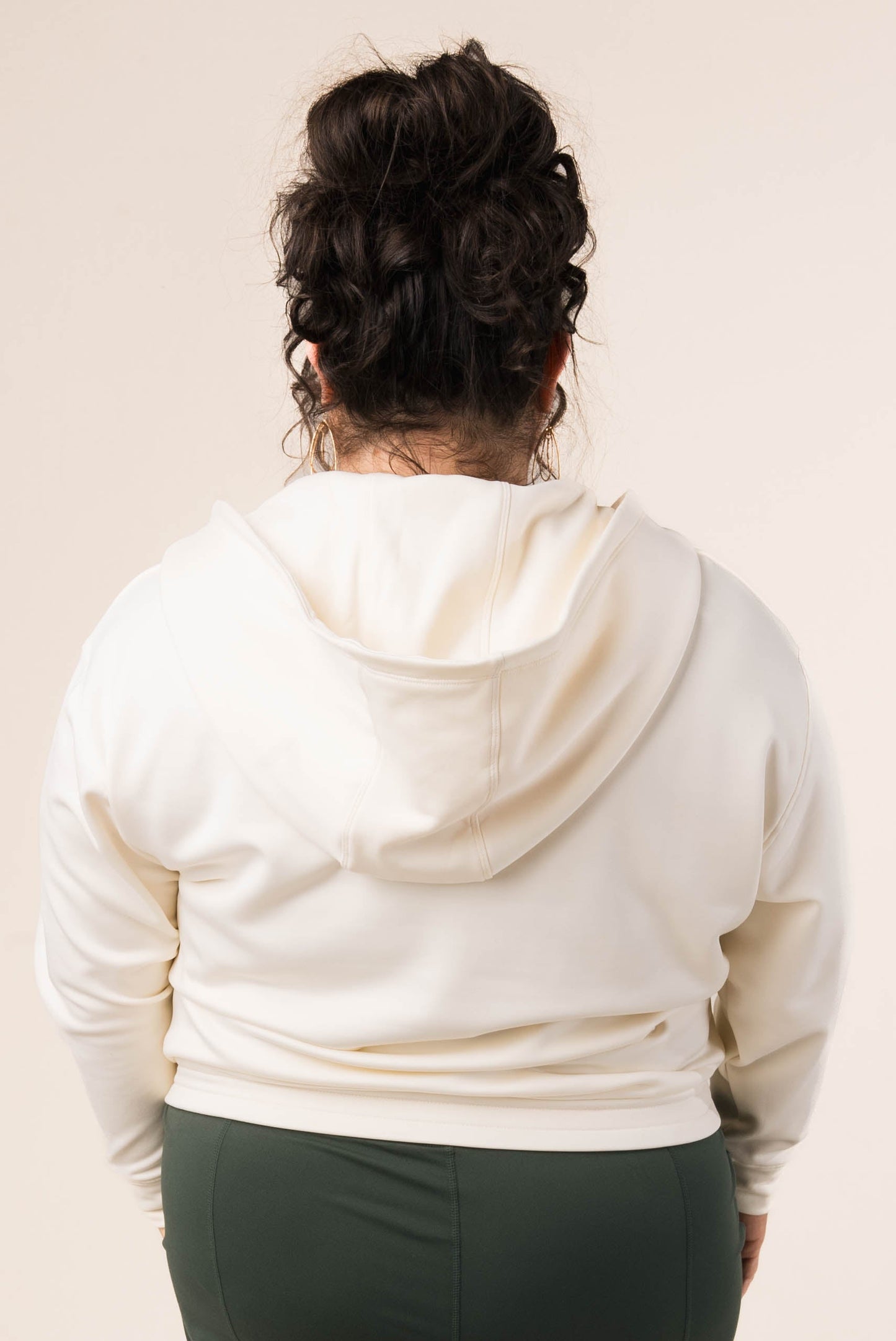 Split Neck Hooded Pullover