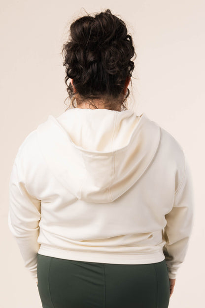 Split Neck Hooded Pullover