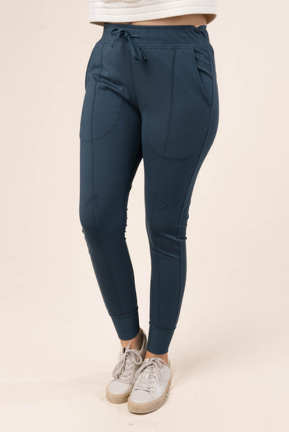 Seamed Skinny Drawstring Joggers
