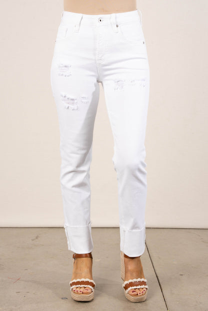 Mica Denim | Kimberly High Rise Slim Straight Leg Jeans