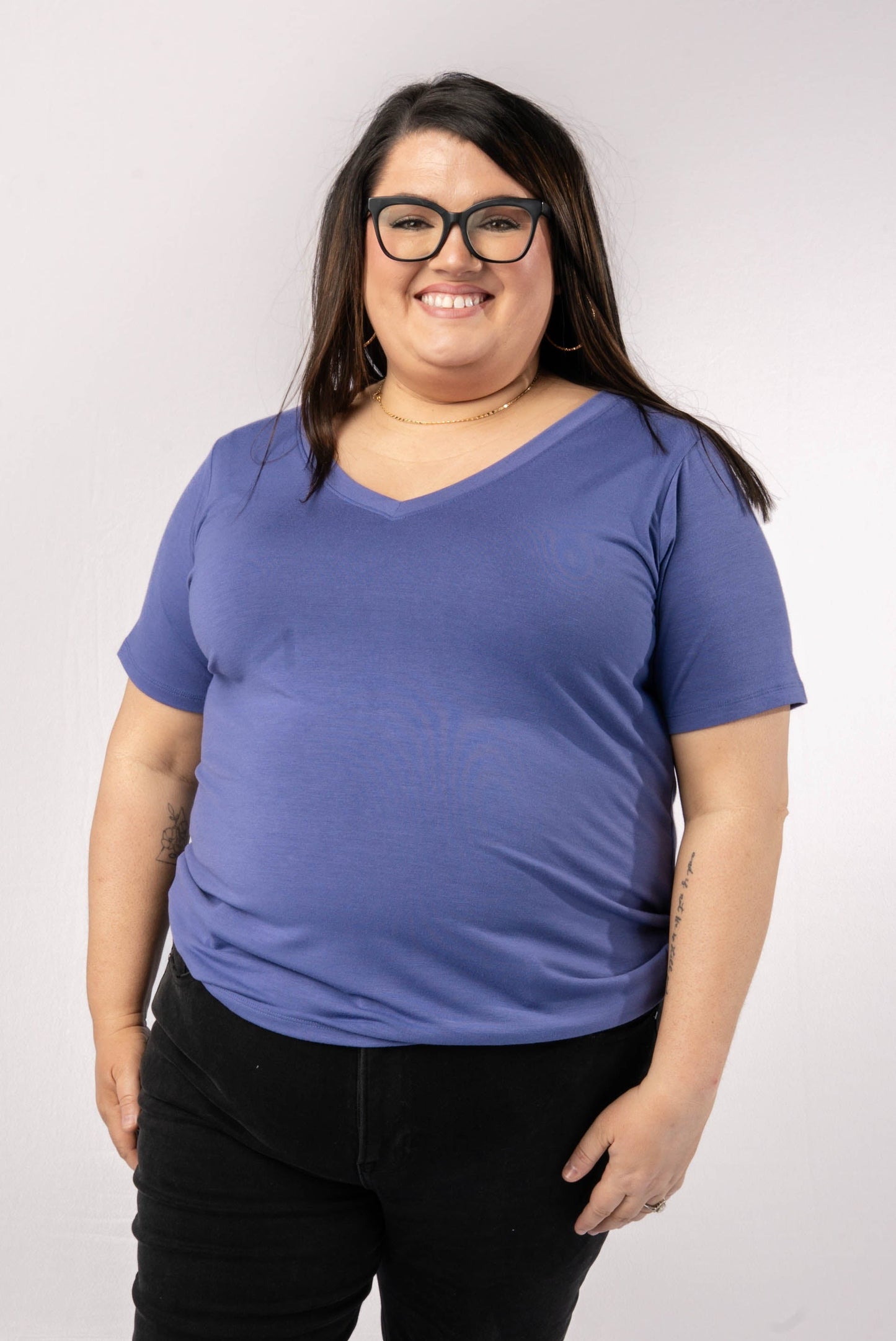 Relaxed Fit V-Neck Top