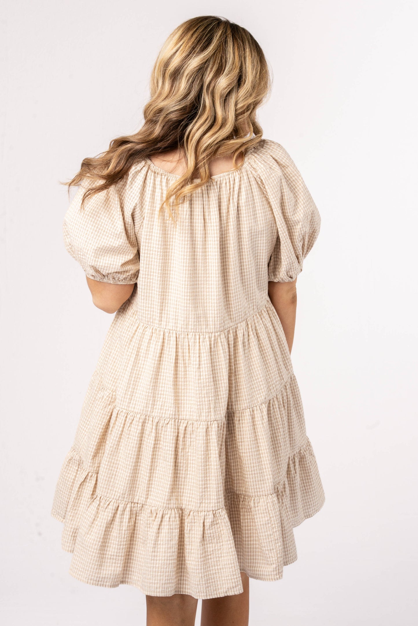 Gingham Tiered Dresses