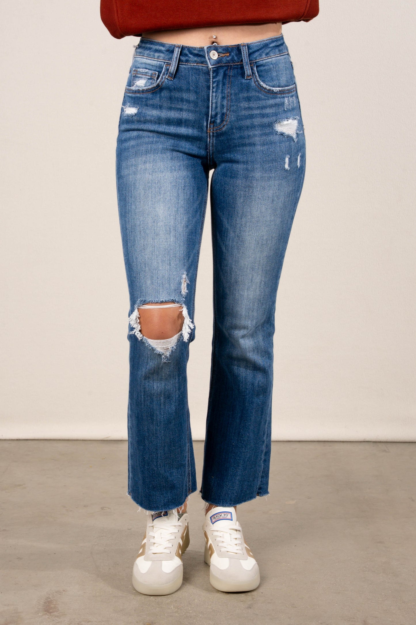 Lovervet by VERVET | Alexa High Rise Crop Flare Jeans
