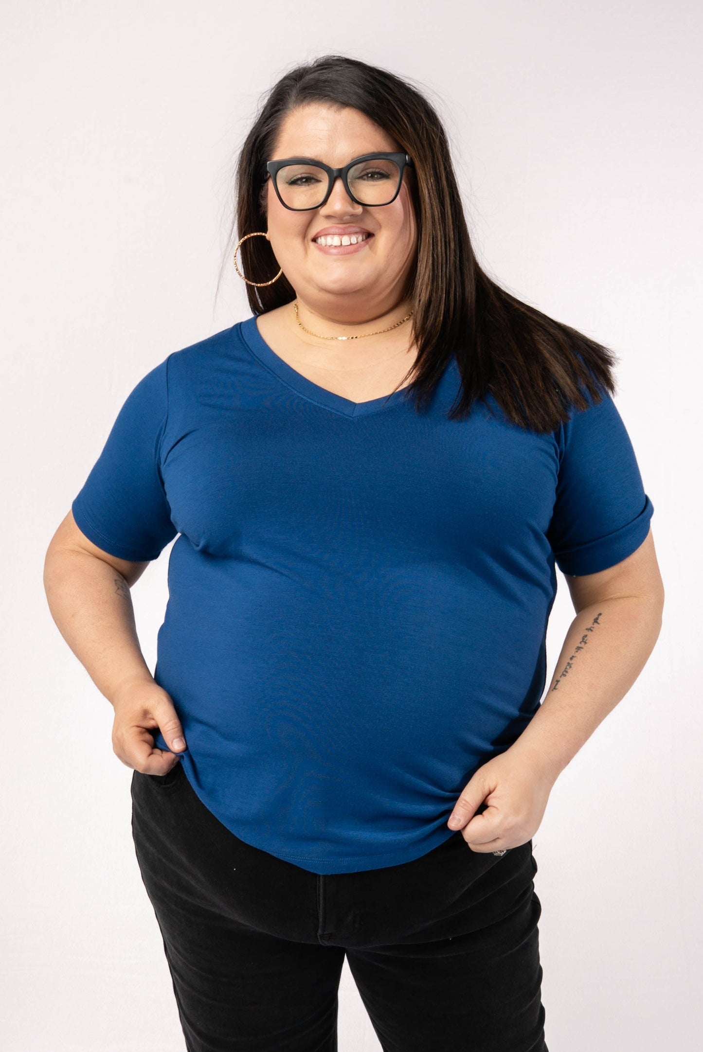 Relaxed Fit V-Neck Top