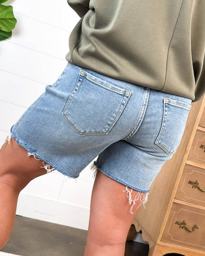 Zenana Denim | Landry Mid Rise Denim Shorts