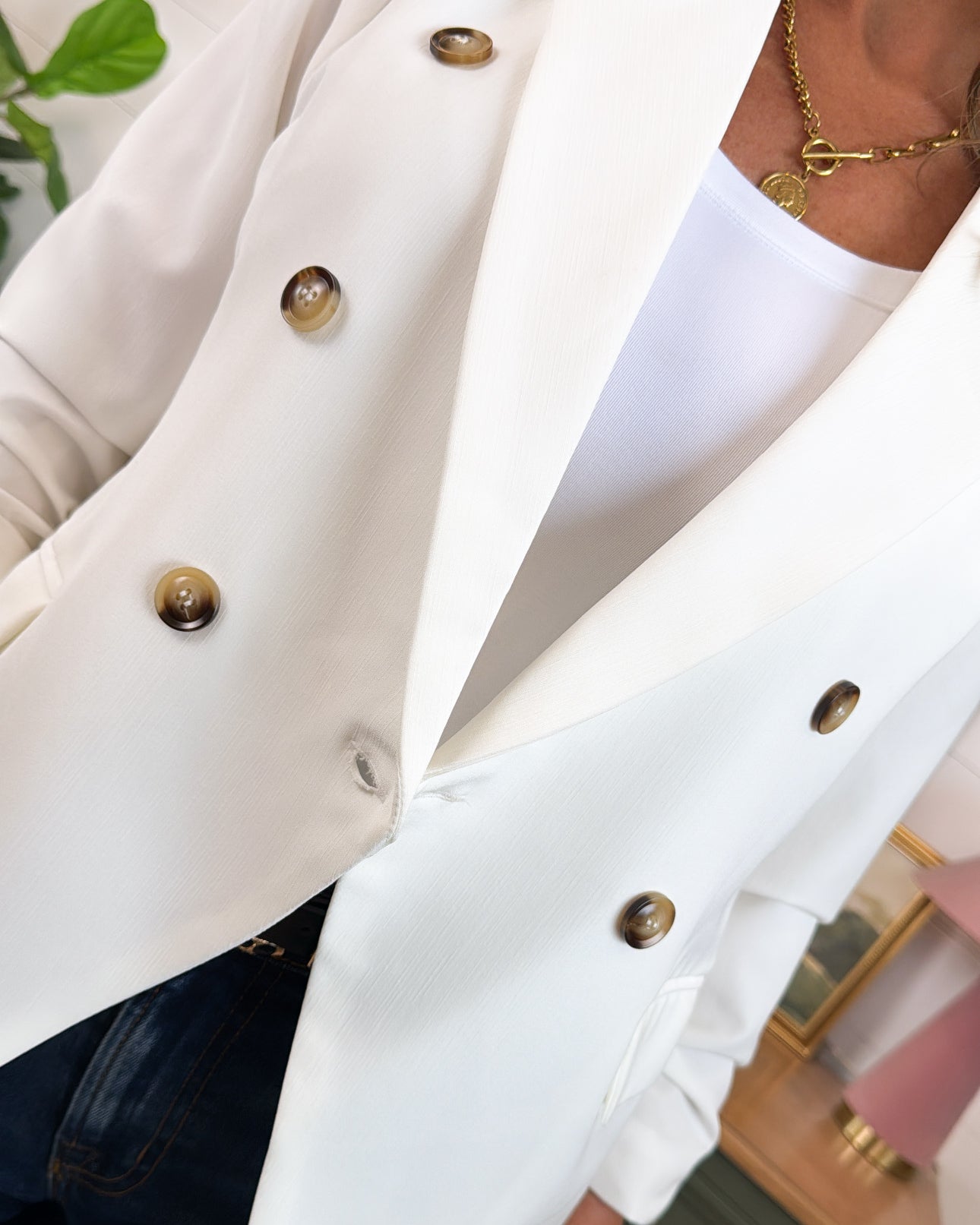 Gathered Sleeve Blazer