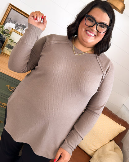 Everly Baby Waffle Knit Raglan Top