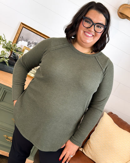 Everly Baby Waffle Knit Raglan Top
