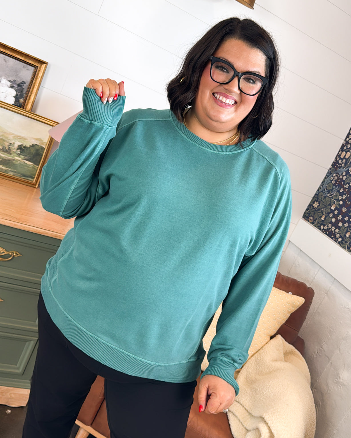 Margo Wash Dyed Exposed Seam Pullover