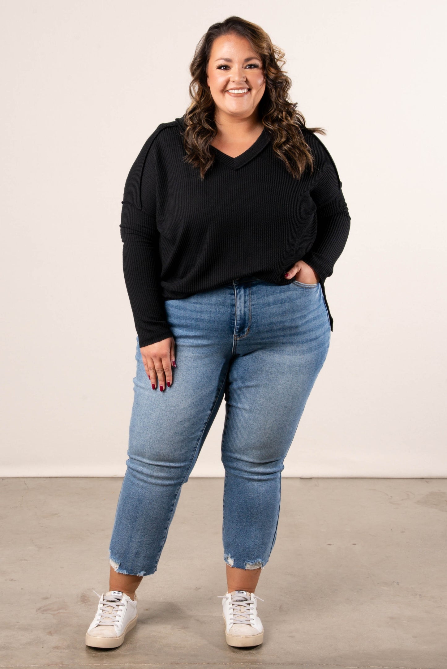 Judy Blue | Lennon Mid Rise Crop Kick Flare Jeans