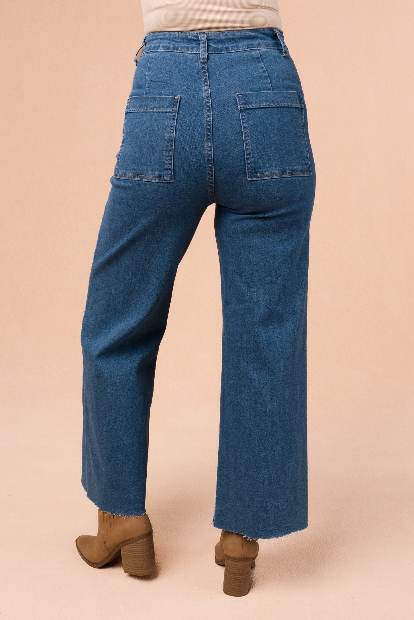 Anniewear | Briar High Rise Cropped Wide Leg Jeans