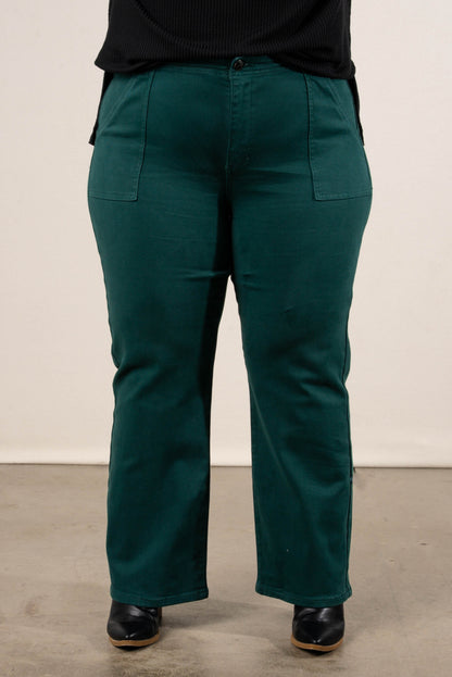Risen Denim | Axel High Rise Patch Pocket Flare Jeans