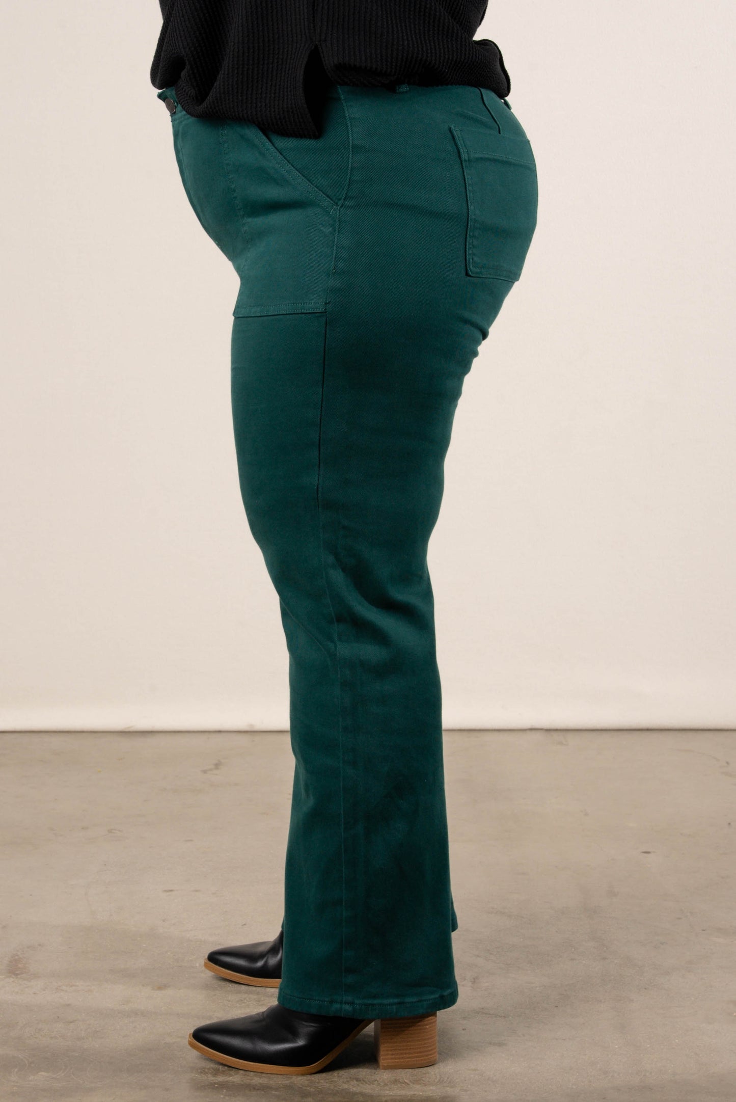 Risen Denim | Axel High Rise Patch Pocket Flare Jeans