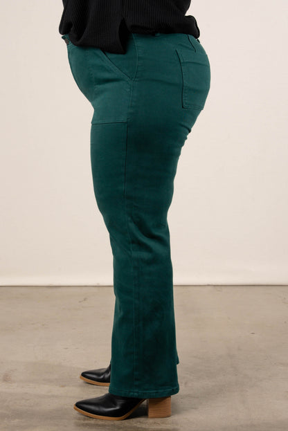 Risen Denim | Axel High Rise Patch Pocket Flare Jeans