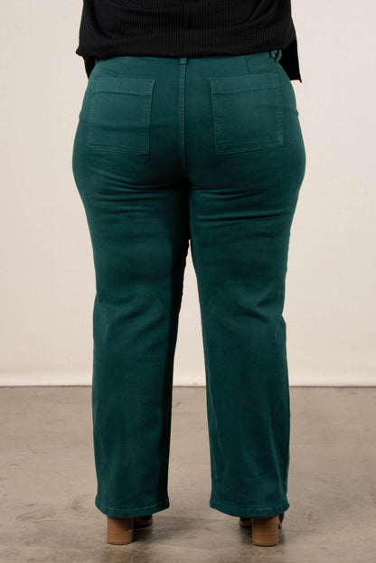 Risen Denim | Axel High Rise Patch Pocket Flare Jeans