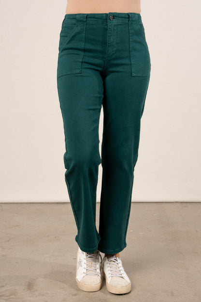 Risen Denim | Axel High Rise Patch Pocket Flare Jeans