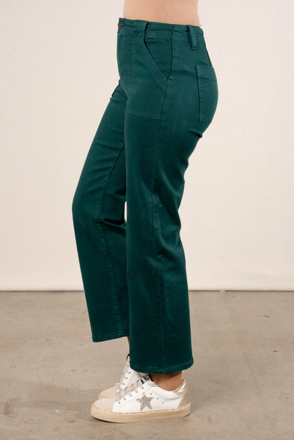 Risen Denim | Axel High Rise Patch Pocket Flare Jeans
