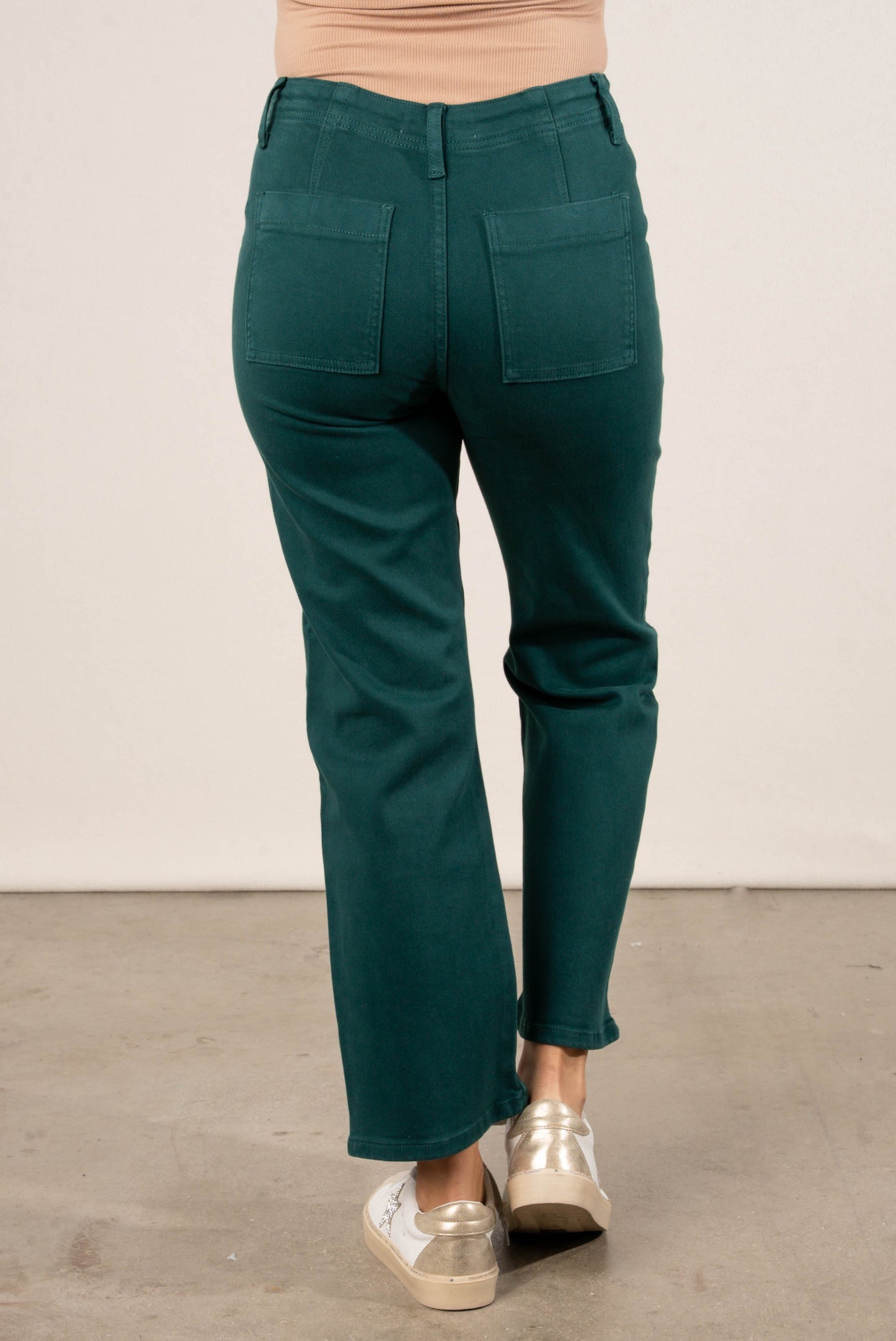Risen Denim | Axel High Rise Patch Pocket Flare Jeans