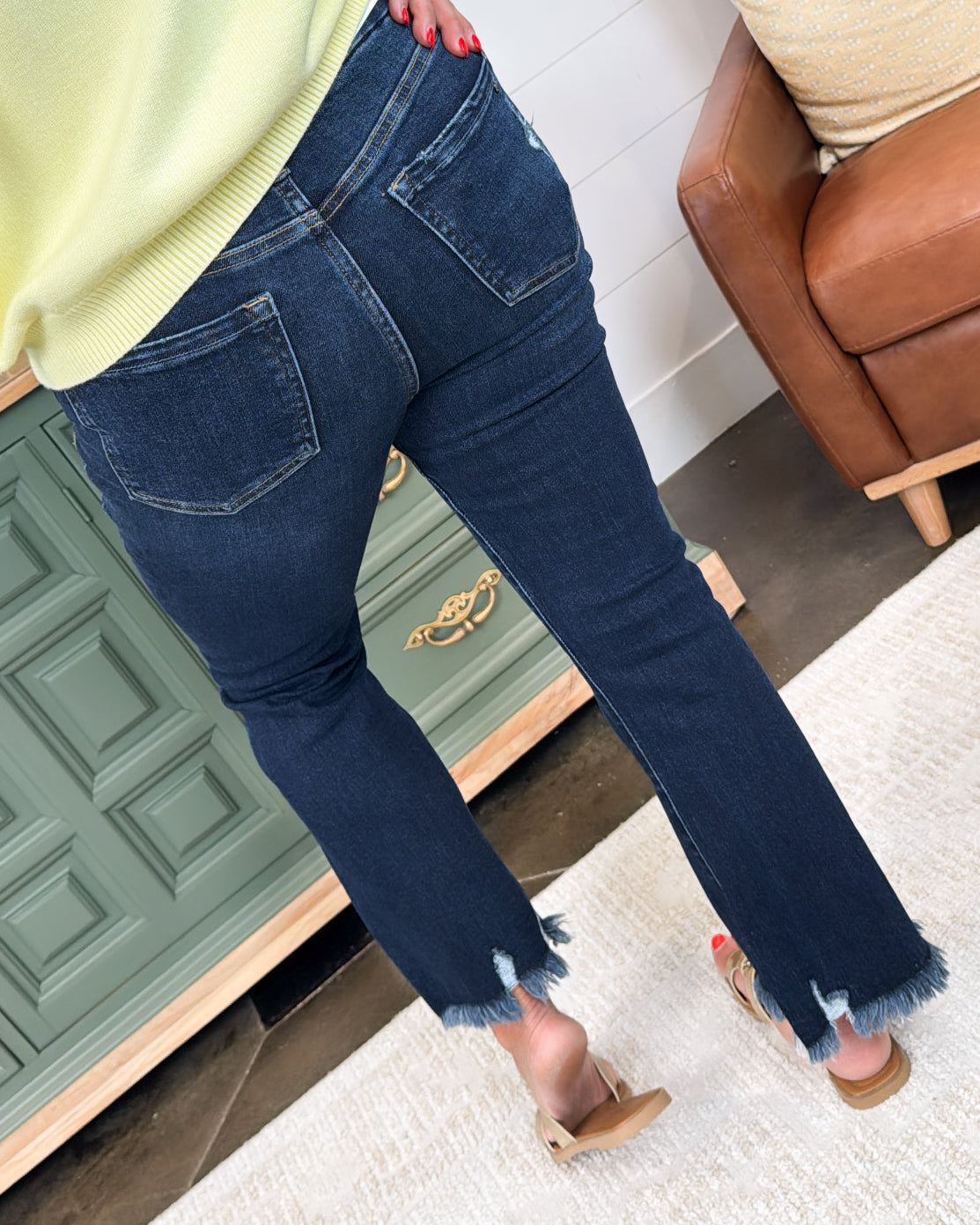 Mica Denim | Lesley High Rise Crop Flare Jeans