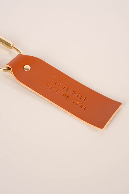 Inspirational Genuine Leather Key Fob