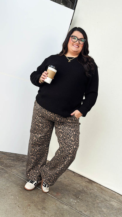 Risen Denim | Carmine Leopard Mid Rise Crop Jeans