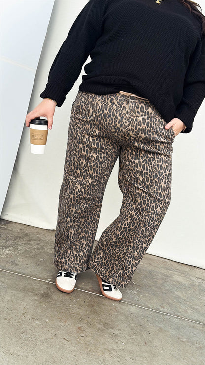 Risen Denim | Carmine Leopard Mid Rise Crop Jeans