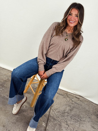 Lean On Me Deep V-Neck Sweater