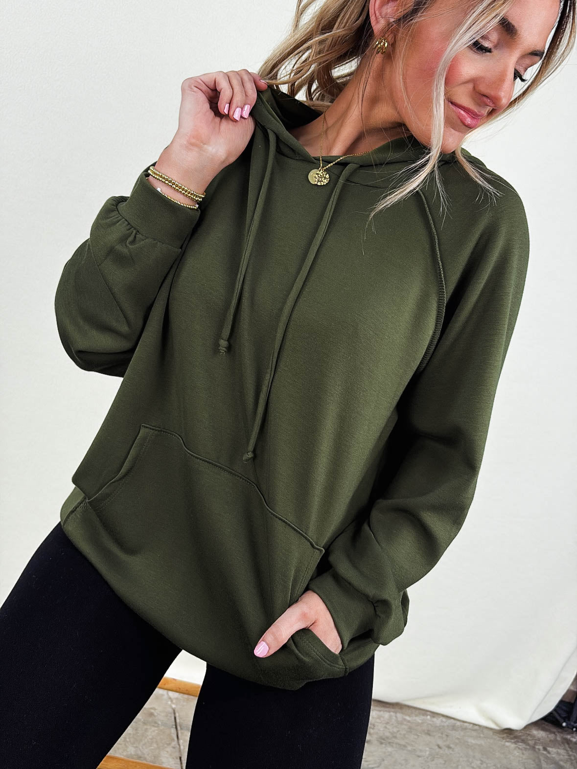 Weekend Away Drawstring Hooded Pullover