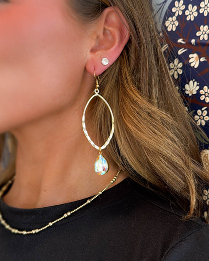 Step Aside CZ Charm Dangle Earrings