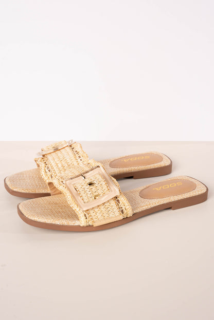 Soda | Nayan Raffia Slide Sandal
