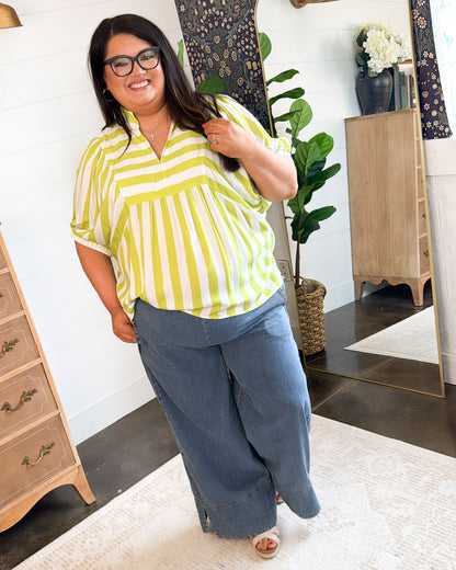 Barefoot In The Sand Striped Dolman Shirt