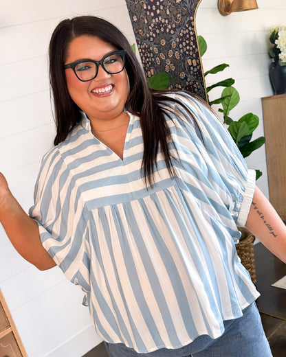 Barefoot In The Sand Striped Dolman Shirt