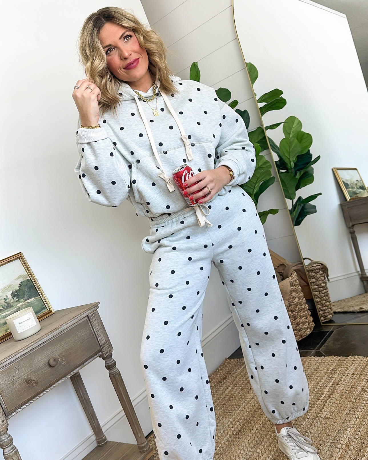 Snuggle Spot Polka Dot Hoodie + Jogger Set